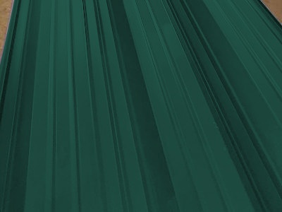 Окрашенный профнастил НС44-1000, 0,7 мм, зеленый мох