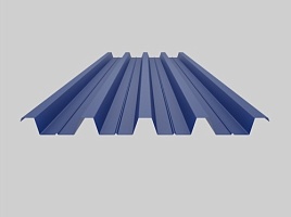 фото 1 - окрашенный профнастил н60-845, 0,4 мм, синий
