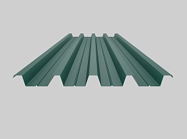 Окрашенный профнастил Н60-845, 0,45 мм, зеленый мох