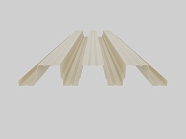 Окрашенный профнастил Н114-600, 0,8 мм слоновая кость