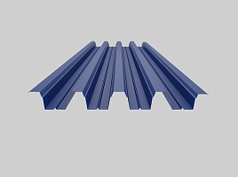 Окрашенный профнастил Н75-750, 0,7 мм, синий