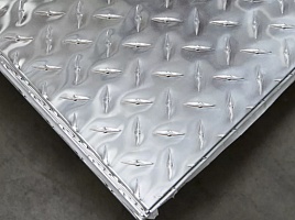 фото 2 - рифленый лист алюминиевый даймонд 1,5х1200х3000, вд1нр