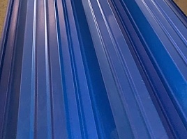Окрашенный профнастил НС44-1000, 0,7 мм, синий