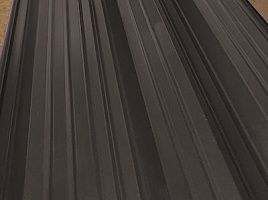 фото 1 - окрашенный профнастил с20-1100, 0,6х6000 мм, шоколадно-коричневый