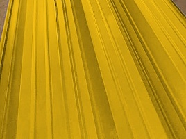 Окрашенный профнастил С8-1150, 0,5 мм, желтый
