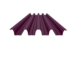 Окрашенный профнастил Н75-750, 0,4 мм, вишневый